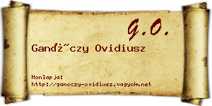 Ganóczy Ovidiusz névjegykártya